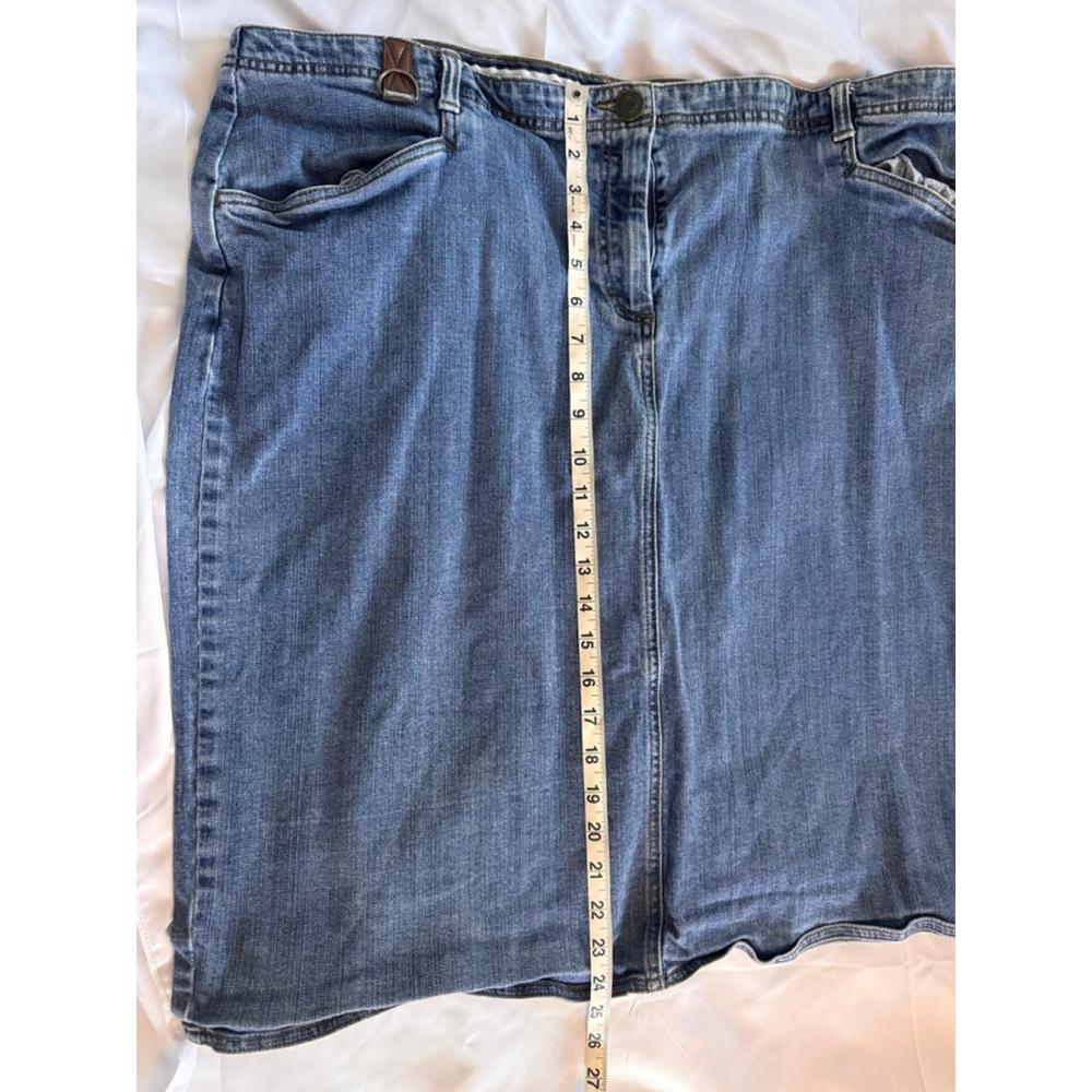Women's Lands' End Blue Denim Pencil Skirt 22W - Picture 4 of 7